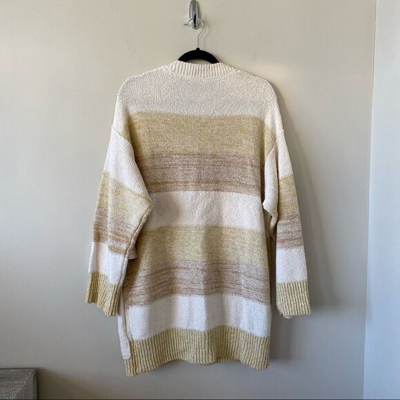 Free People-Stripe Oversized Knit Cardigan (Small) - Picture 3 of 13